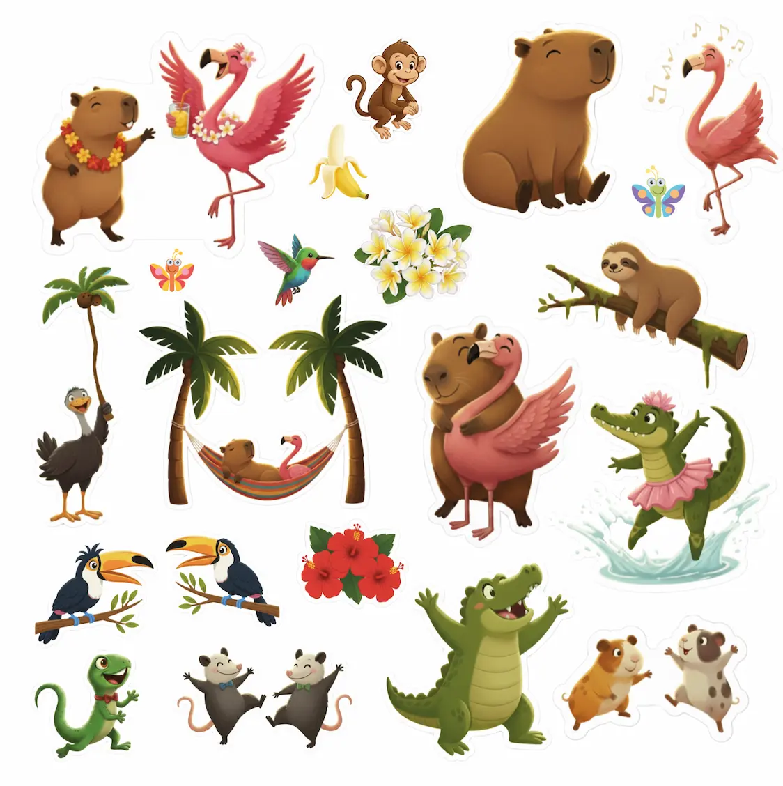 Capy és Flami matricacsomag